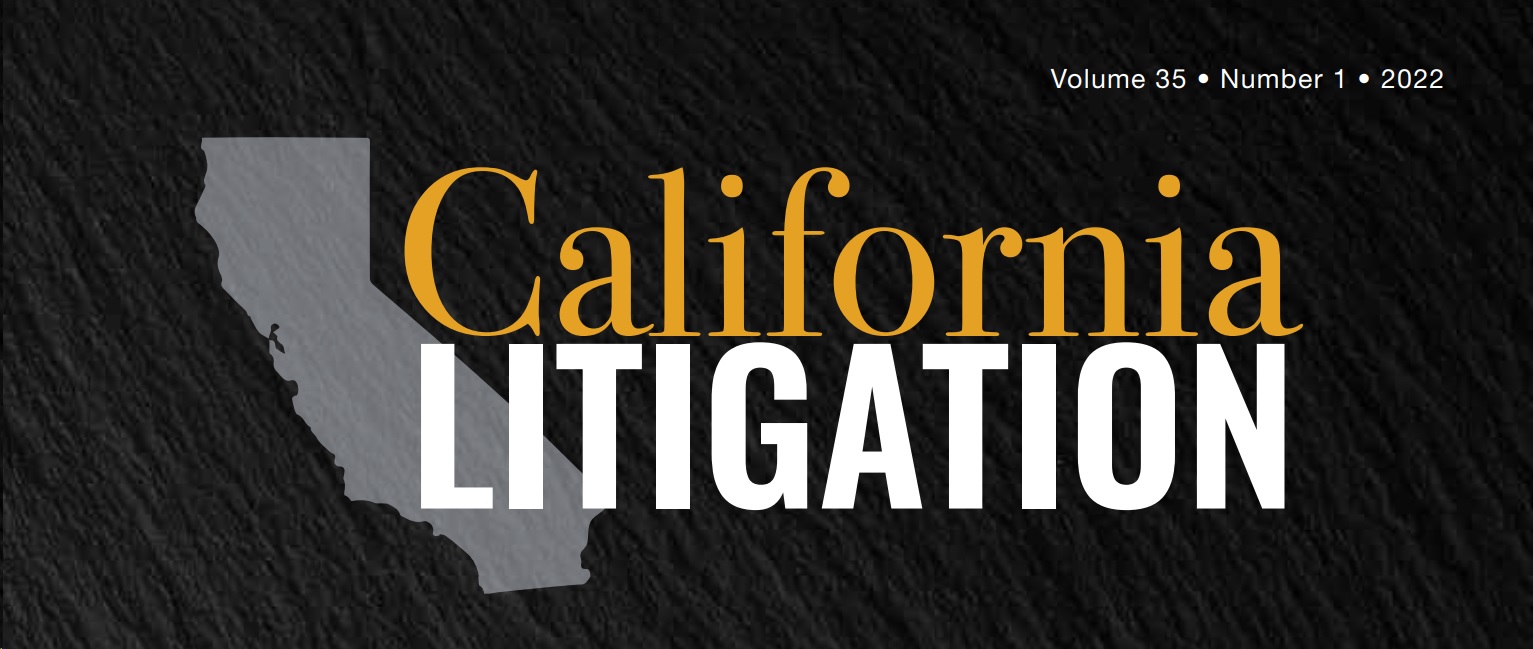 California Litigation Volume 35 Number 1