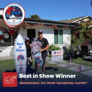 Kowal Law Group is a proud sponsor of the 2024 Huntington Beach Fourth of July Home Decorating Contest